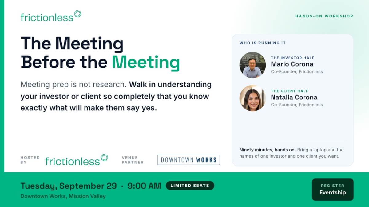 The Meeting Before the Meeting