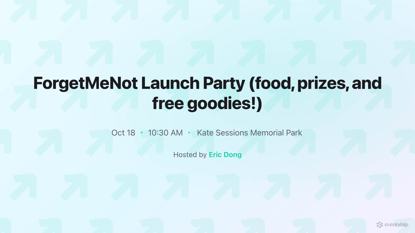 ForgetMeNot Launch Party (food, prizes, and free goodies!)