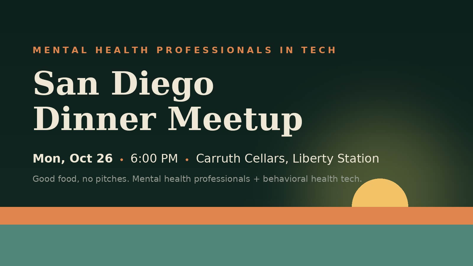 Mental Health Professionals in Tech: San Diego Meetup - October