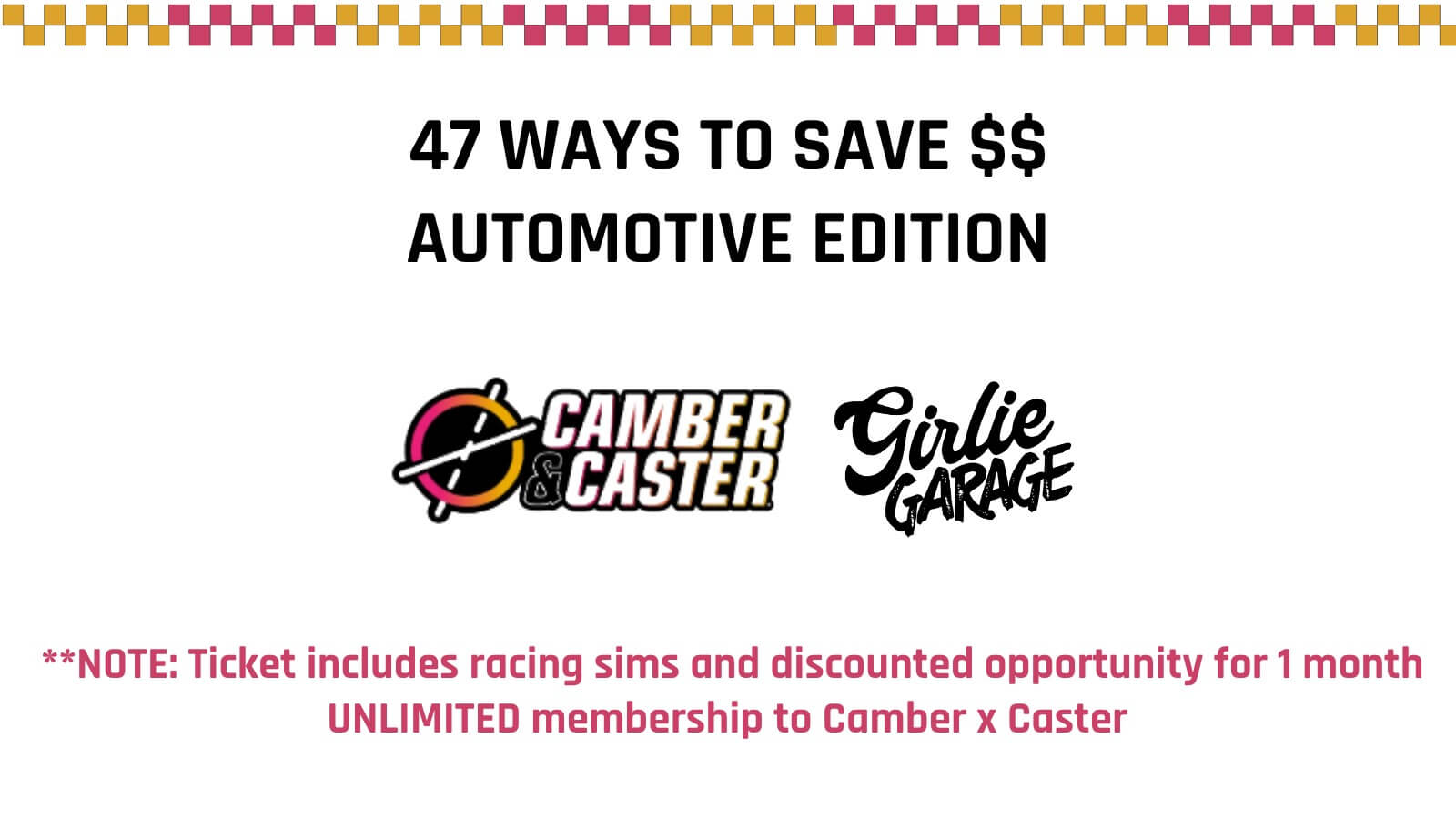 47 Ways to Save Money on Your Car - HOSTED by Camber x Caster in Oceanside