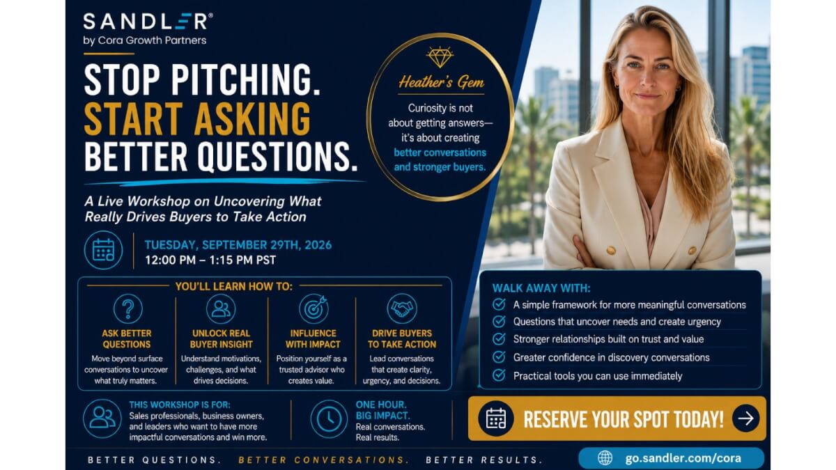 Stop Pitching. Start Asking Better Questions: A Live Workshop on Uncovering What Really Drives Buyers to Take Action