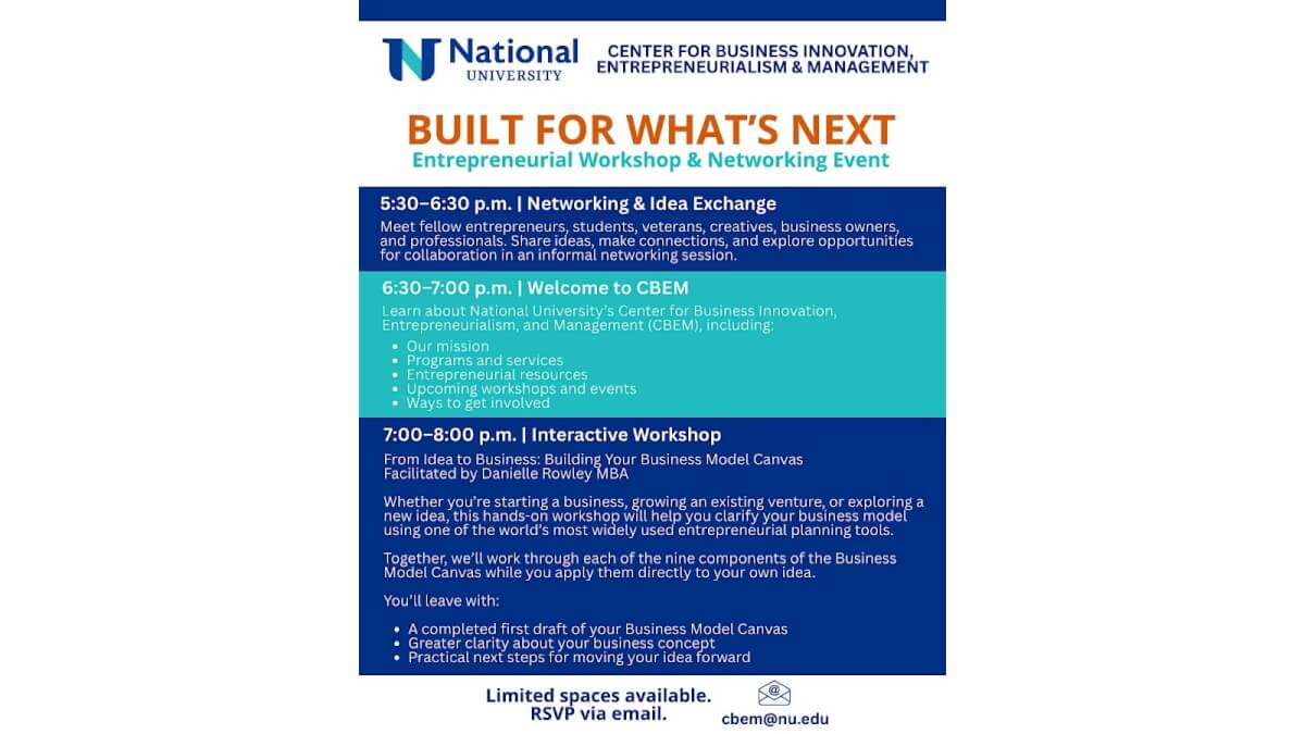 National University Open House: Networking and Workshop for Entrepreneurs