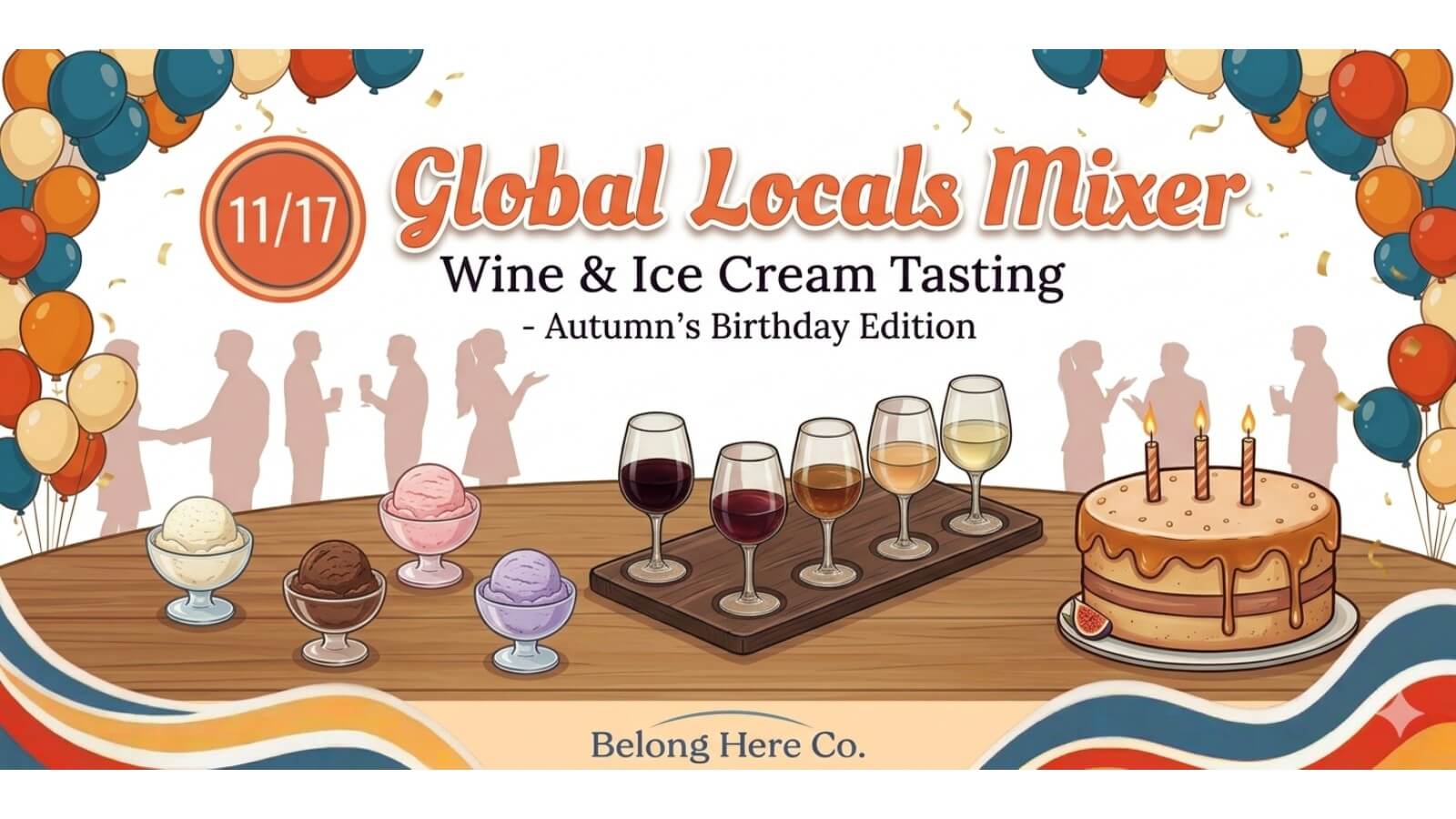 Global Locals Mixer: Wine & Ice Cream Autumn's Birthday Edition