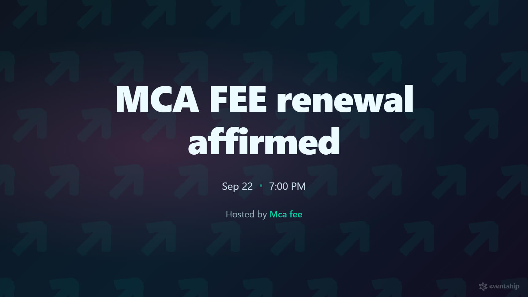 MCA FEE renewal affirmed