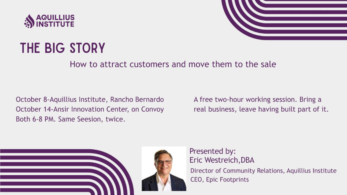 The Big Story: How to attract customers and move them to the sale