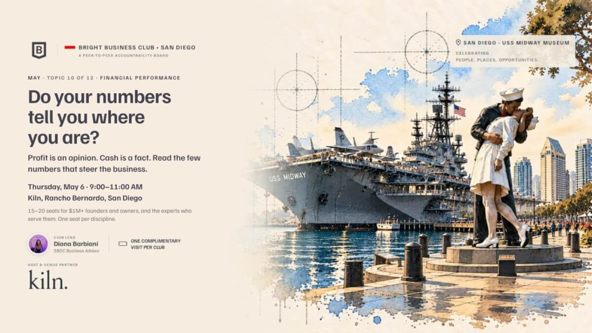 San Diego Bright Business Club: Monthly Founders and Experts Collaborative Meeting