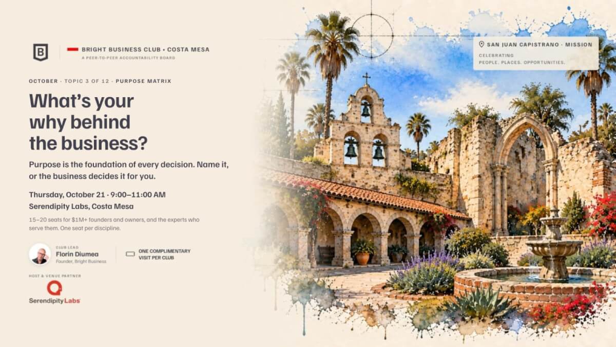 Costa Mesa Bright Business Club: Monthly Founders and Experts Collaborative Meeting