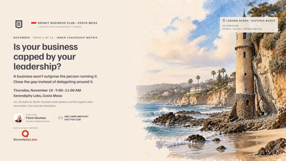 Costa Mesa Bright Business Club: Monthly Founders and Experts Collaborative Meeting
