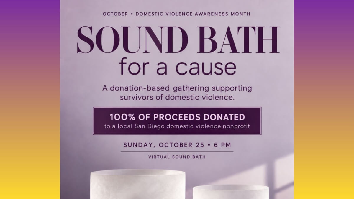 Virtual Sound Bath Supporting Domestic Violence Awareness Month