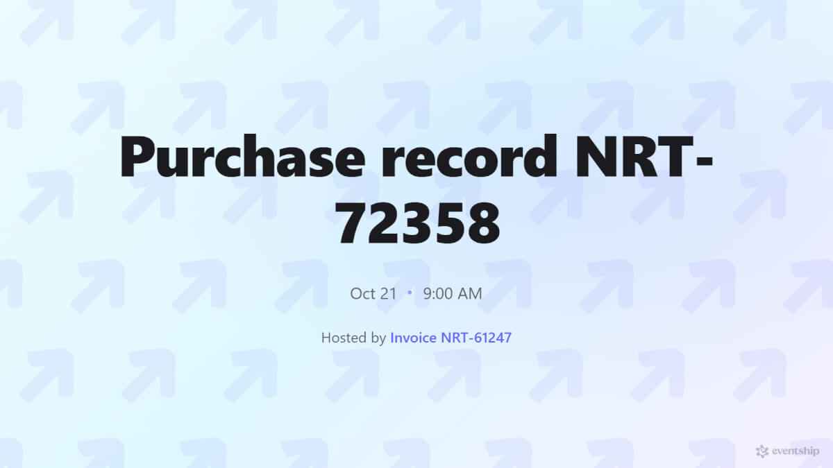 Purchase record NRT-72358