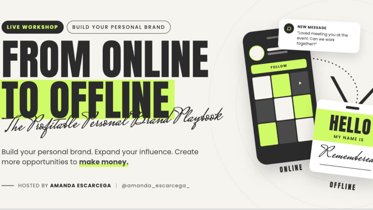 How to Build a Profitable Personal Brand Through Social Media & IRL Events